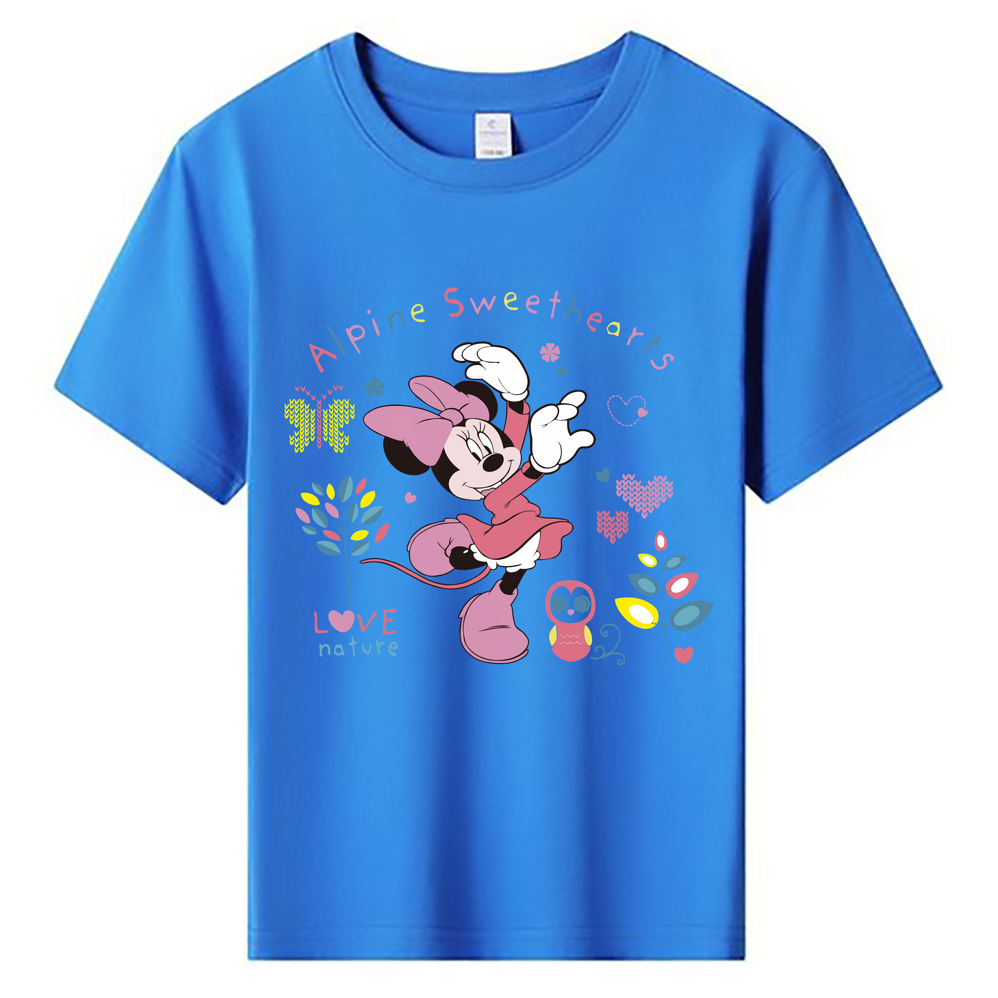 （画像用） ミッキーマウス Mickey Mouse 綿100％キッズTシャツ（フロントプリント）